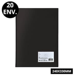Pasta Catálogo Ofício Preta Dac - 20 Envelopes