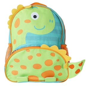 Mochila Dinossauro Infantil 3d Pre Escola Passeio Parque Maternidade Espaçosa Resistente Divertida Verde