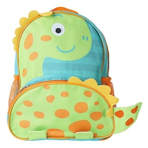 Mochila Escolar Infantil Com Alças Reforçadas Para Menino Estudar Dinossauro Verde