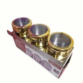 Porta Temperos Condimento Magnetico Para Geladeira Amarelo 4 Peças Wellmix