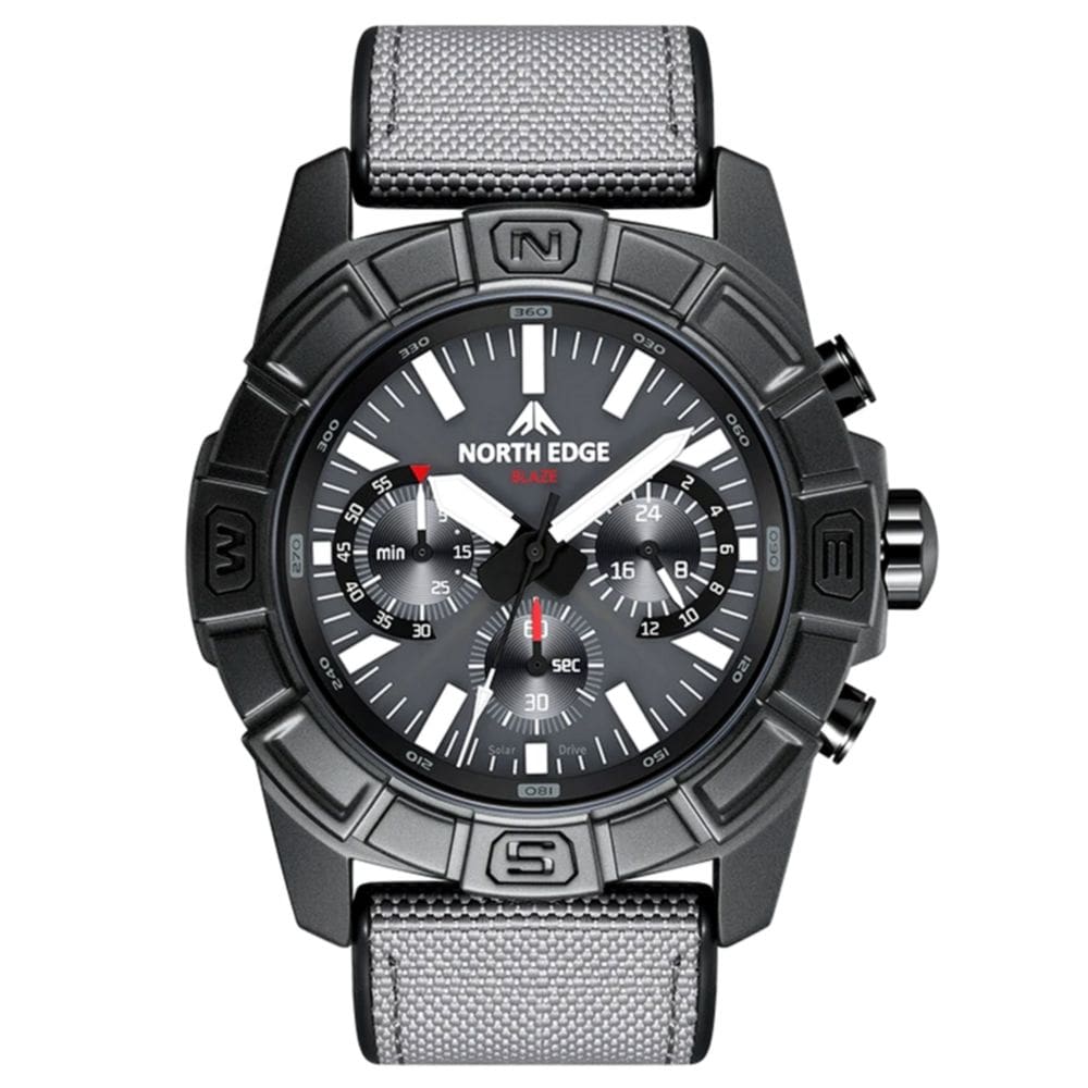 Relógio Masculino BLAZE Movido Energia Solar de Quartzo Esportivo A Prova D´agua 50m