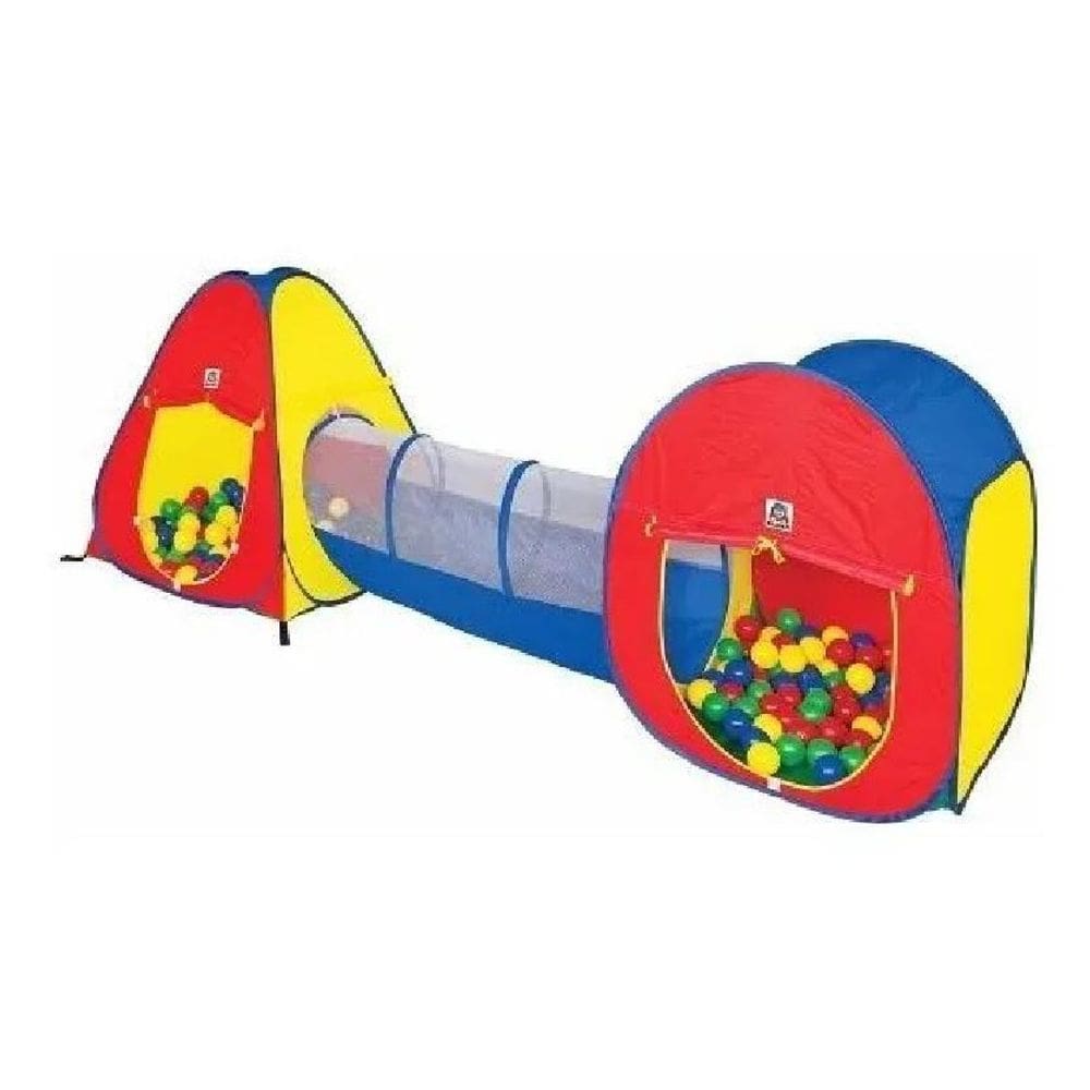 Toca Infantil 3 Em 1 House Com 80 Bolinhas - Braskit