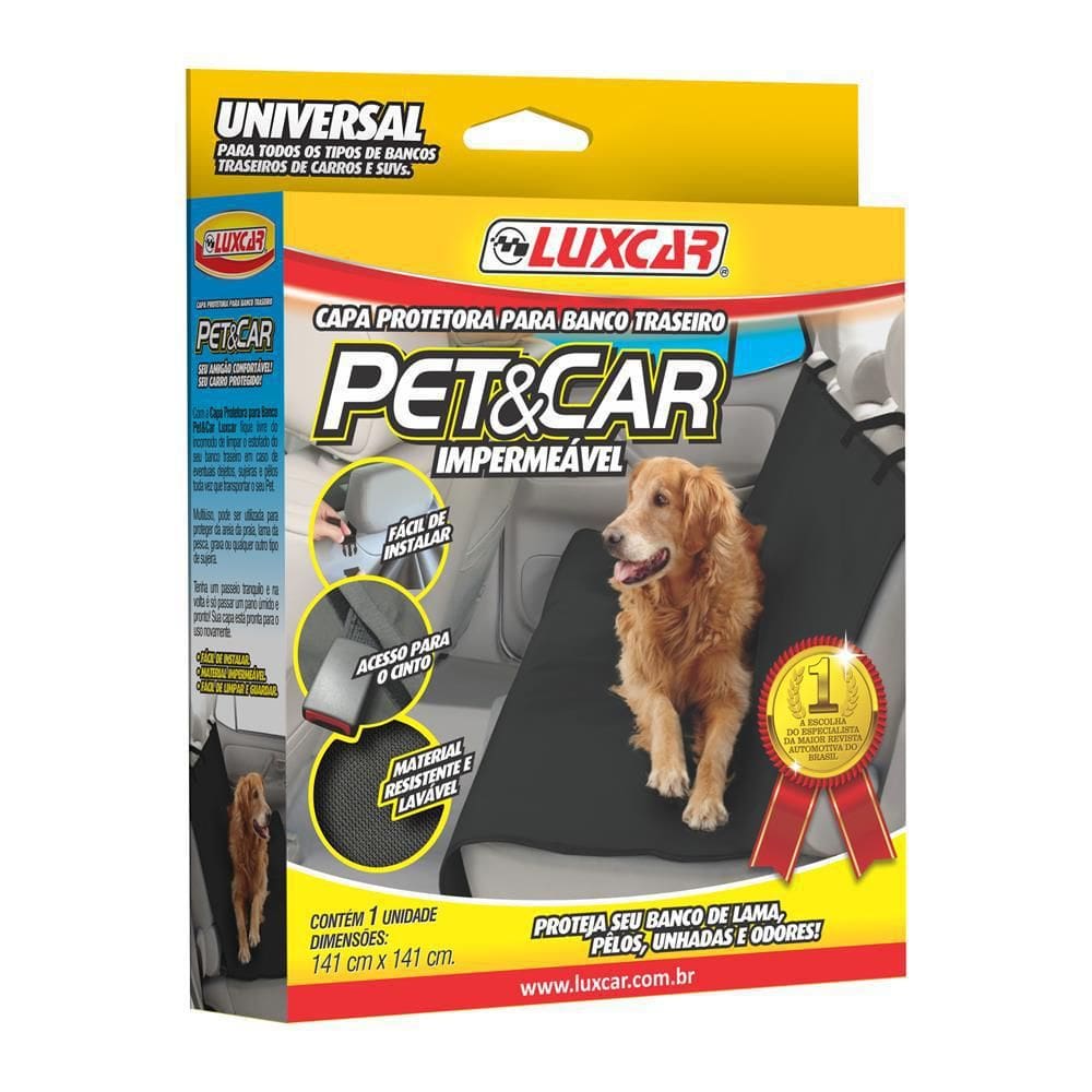 Capa Protetora Para Banco Traseiro Petcar Luxcar