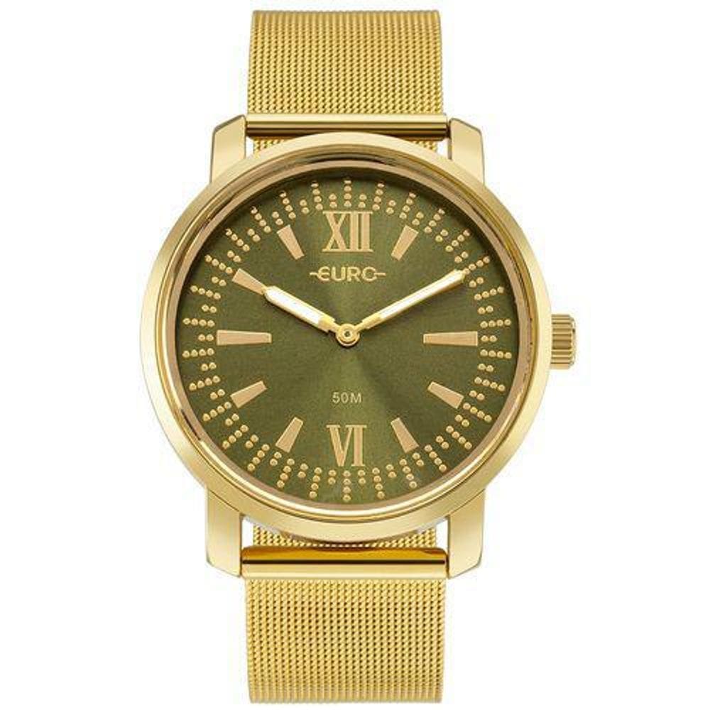 Relógio Euro Feminino Metal Dourado Eupc20Aa/4V