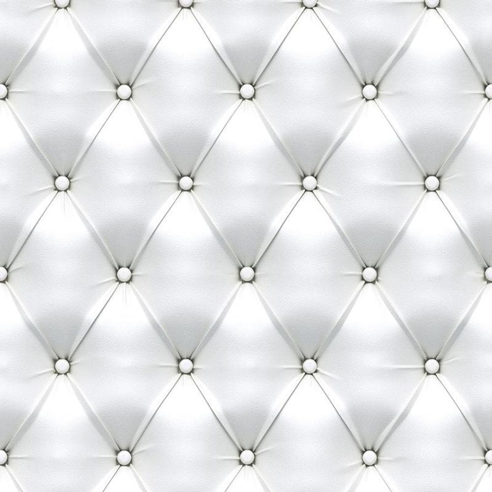 Kit 3 Rolos Papel De Parede Adesivo Couro Branco 3,0M