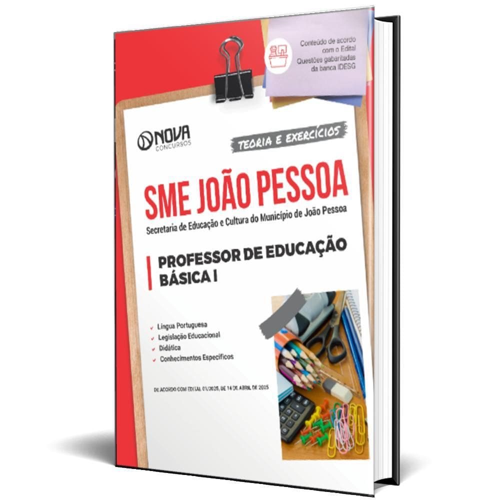 Apostila Sme João Pessoa 2025 Professor Educação Básica I