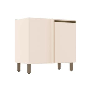 Balcão de Cozinha Connect Canto Reto c/ 1 Porta s/ Tampo 84x82cm Off White - Henn