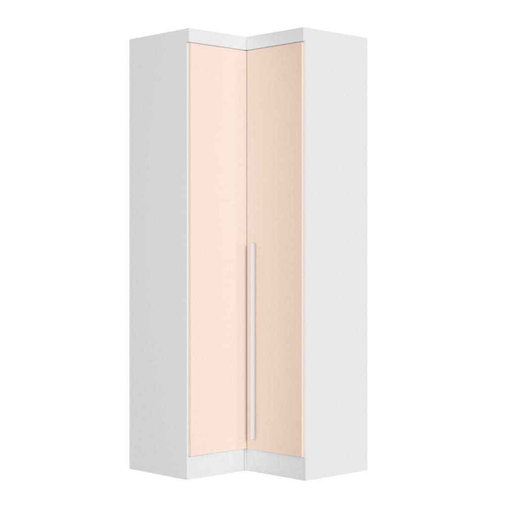 Módulo de Canto Reto 2 Portas Infinity Branco Line/ Blush