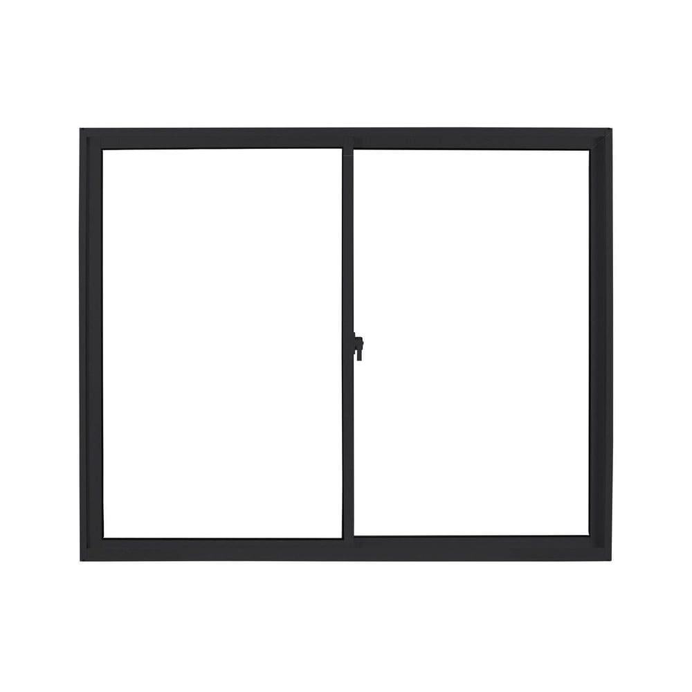 Janela de Aluminio de Correr 100x150cm 2 folhas com Soft Preto