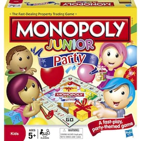 Jogo de tabuleiro Monopoly Junior Party com Cupcake Movers para crianças