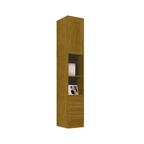Modulado de Quarto Armário Mesa de Cabeceira Luna c/ 1 Porta e 3 Gavetas Nature - Bianchi