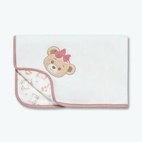 Manta De Matelassê Hug Amor De Urso Rosa Antigo