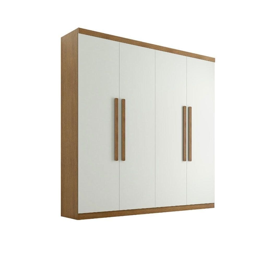 Guarda Roupa Casal Fenix 4 Portas 3 Gavetas Rufato Imbuia/off White/imbuia