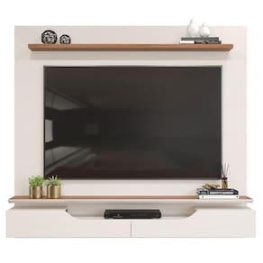 Painel Para 60 Pol 2 Portas 160 Cm Levi Off White Freijo Dj Moveis Off White Freijo