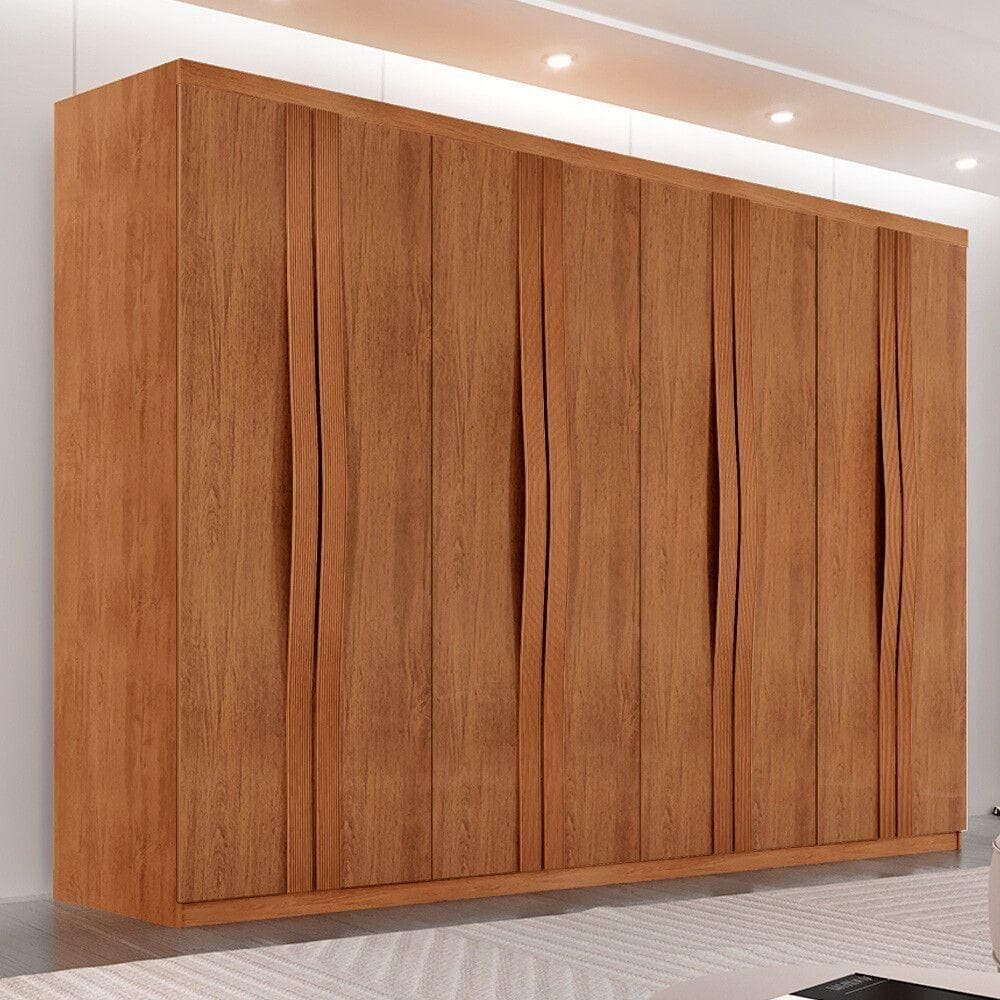 Guarda Roupa Casal Dunas Com 8 Portas E 4 Gavetas Moderna Naturalle
