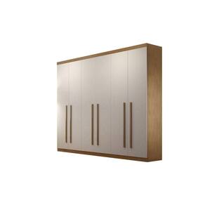 Guarda Roupa Casal 100% Mdf 6 Portas E 4 Gavetas Ruf Imbuia/off White/imbuia
