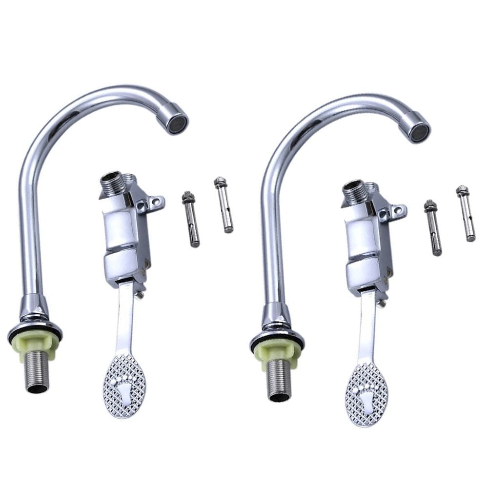 Torneira Valvula Pedal Sem Maos Kit 2 Uni Hospital Clinica Laboratorio Medico Banheiro Piscina Cozinha