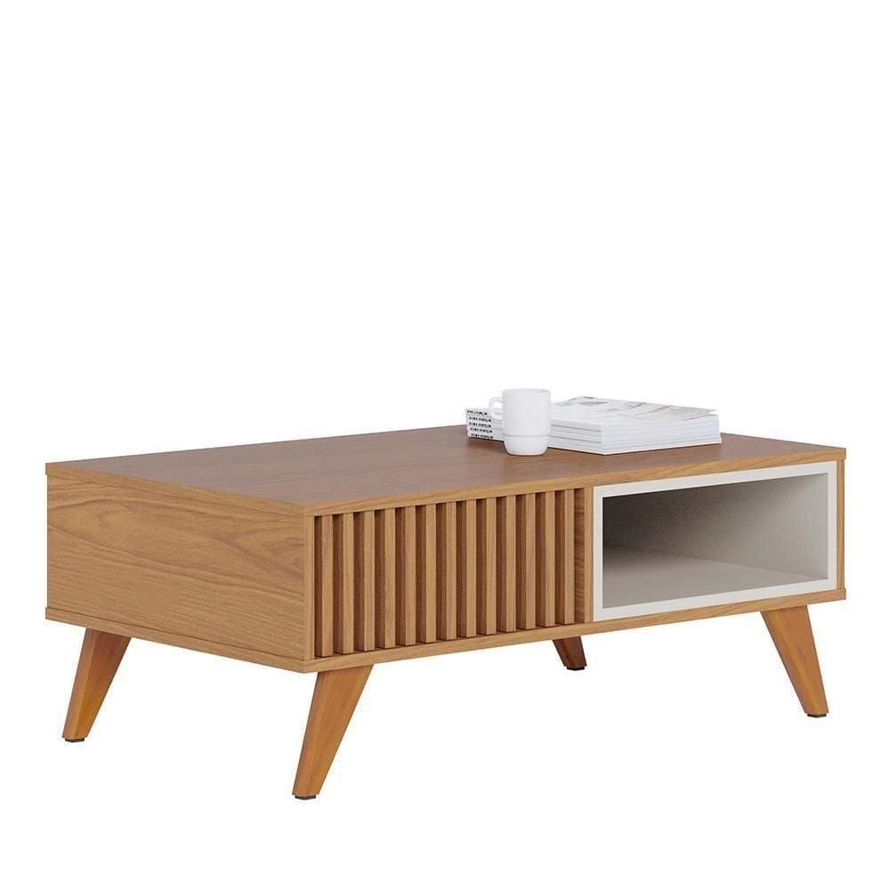 Mesa De Centro Jeri Ripada Freijó-off White Matte - Colibri Freijó-off White Matte