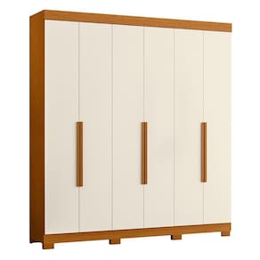 Guarda Roupa Casal Vinci 6 Portas Cinamomo-off White - Móveis Albatroz Cinamomo-off White