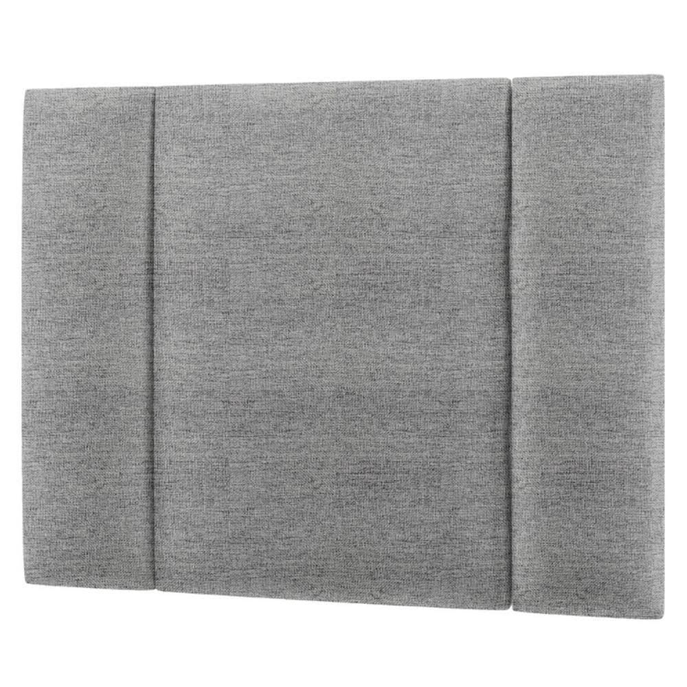 Cabeceira Modulada Solteiro 90 Cm Com Led Linho Cinza Milani Store Cinza