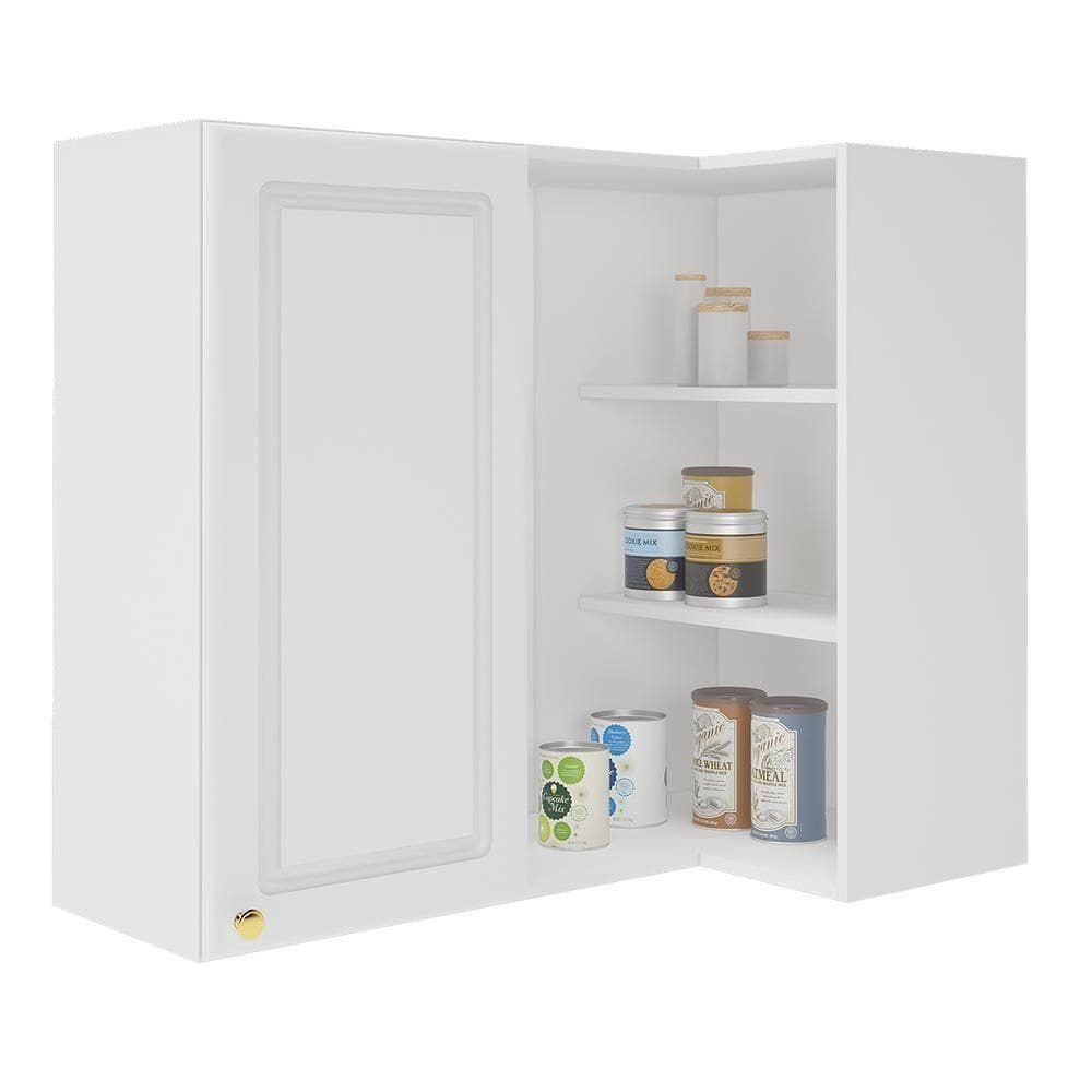 Armário Aéreo Canto Reto Firenze 1 Porta Branco - Indékes Branco