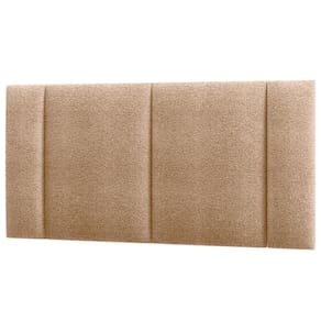 Cabeceira Modulada Casal 140 Cm Com Led Boucle Bege Milani Store Bege