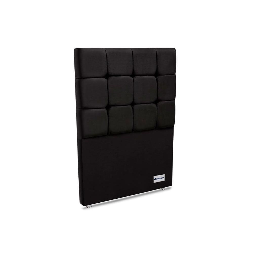 Cabeceira Cama Box Estofada Piave Linho Solteiro - Linho Preto - Ortobom