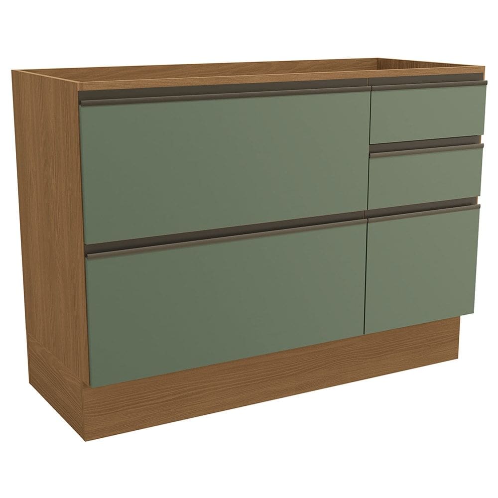 Balcao Pia Sem Tampo 1P 4G 120 cm Maxxi G746 Canela Verde Kappesberg