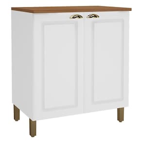 Balcão De Cozinha Cooktop Firenze 80cm 2 Portas Branco Com Tampo Mdf - Indékes Branco