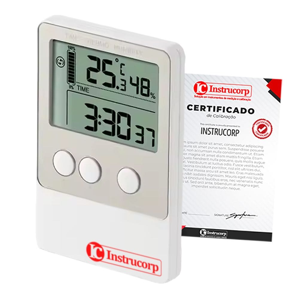 Datalogger de Temperatura e Umidade -40 a 60°C - Instrucorp IC-2080