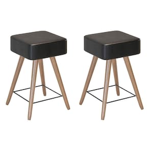 Kit 2 Banco Banqueta Rio Baixa 50cm Couríssimo Preto - Salaone Preto
