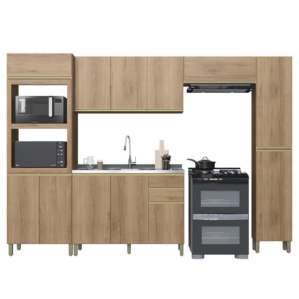 Cozinha Modulada Dinamarca 5 Peças Com Torre Quente 2 Fornos Castani - Indékes Castani