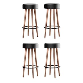 Kit 4 Banquetas Berlin 70cm Couríssimo Preto - Salaone Preto