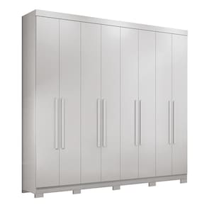 Guarda Roupa Casal Master New 8 Portas Branco Com Pés - Santos Andirá Branco