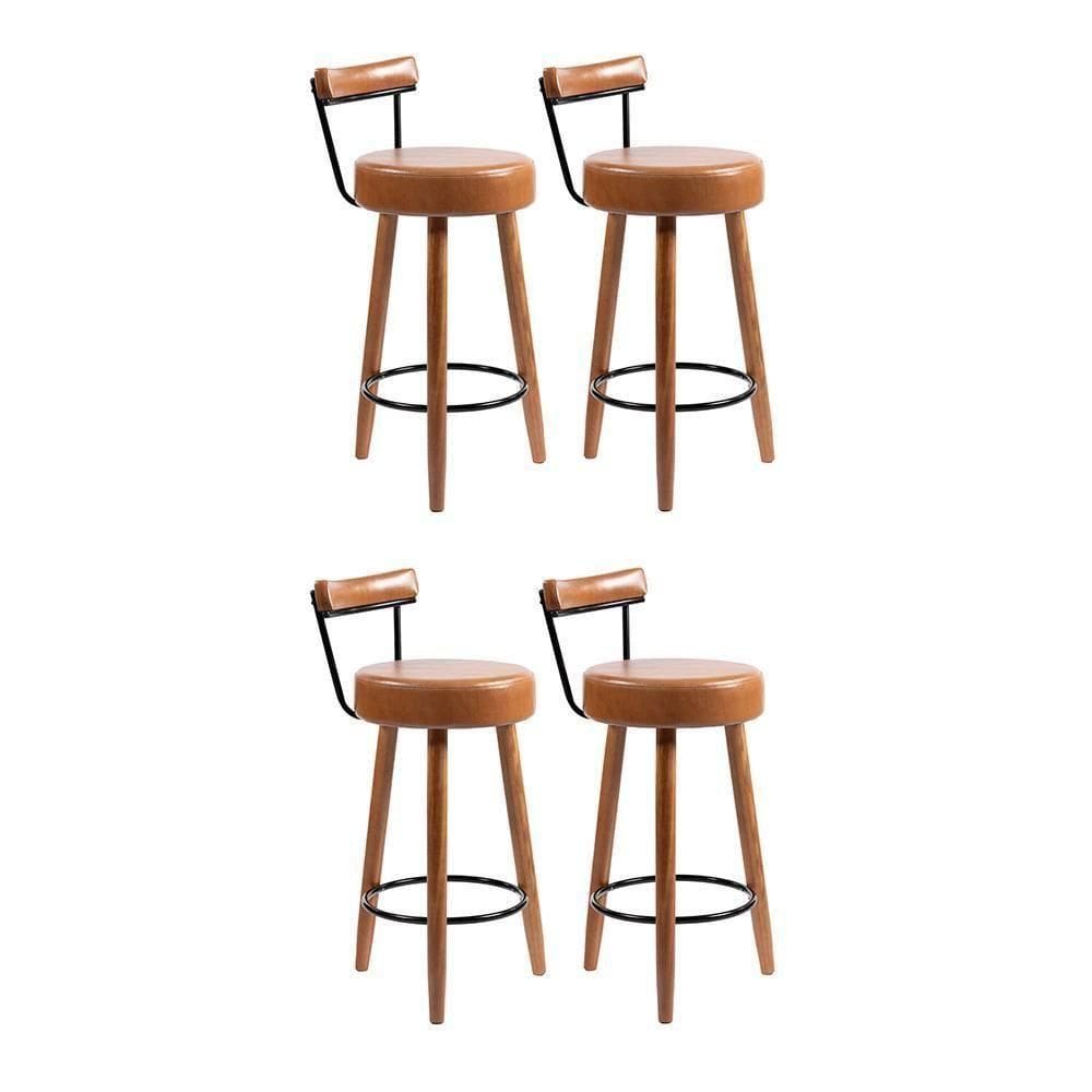 Kit 4 Banquetas Nápoles 89cm Couríssimo Amarula - Salaone Amarula