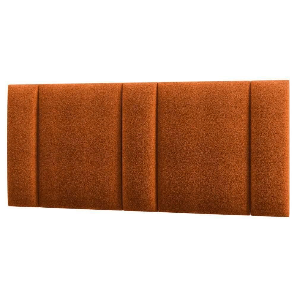 Cabeceira Modulada Queen 160 Cm Com Led Boucle Terracota Milani Store Terracota