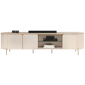 Rack Bancada 75 Pol 241 Cm Mdf Ariana Off White Dj Moveis Off White