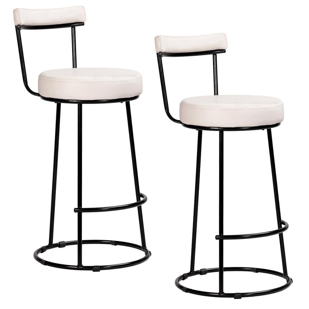 Kit 2 Banquetas Miami 96cm Couríssimo Branco - Salaone Branco