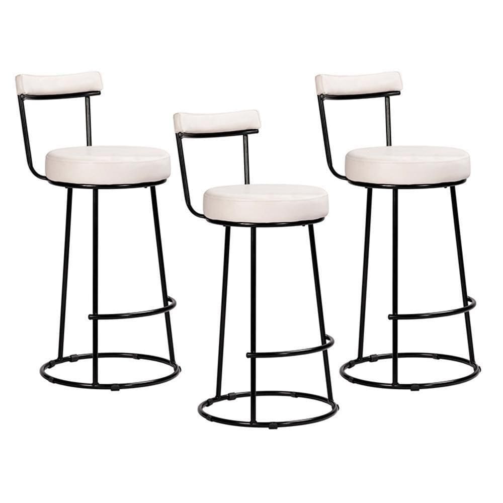 Kit 3 Banquetas Miami 96cm Couríssimo Branco - Salaone Branco