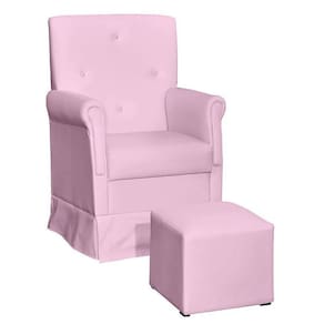 Poltrona De Amamentação Suzi Com Balanço E Puff Corino Rosa - Phoenix Baby Corino Rosa