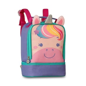 Lancheira Térmica Infantil Com Alça - Unicornio Roxo Menina