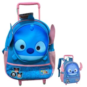 Mochila Escolar Infantil Com Alças Reforçadas Bolsa Para Estudar Stitch Tsum