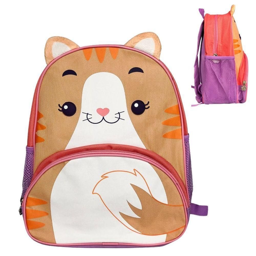 Mochila Infantil Com Alças - Design De Gato