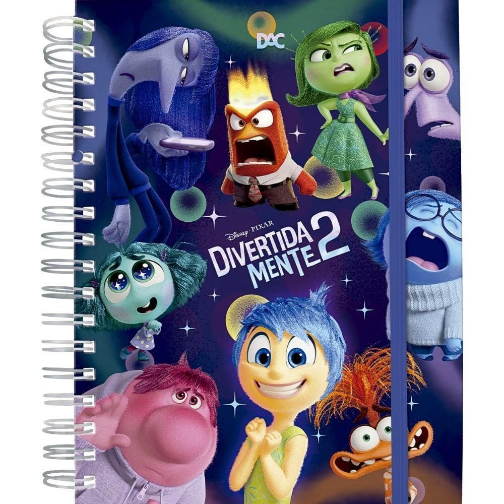 Caderno Smart Universitário Divertidamente Disney Wire-o 80 Folhas Dac