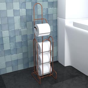 Porta Papel Higiênico De Chão Isabela Cobre