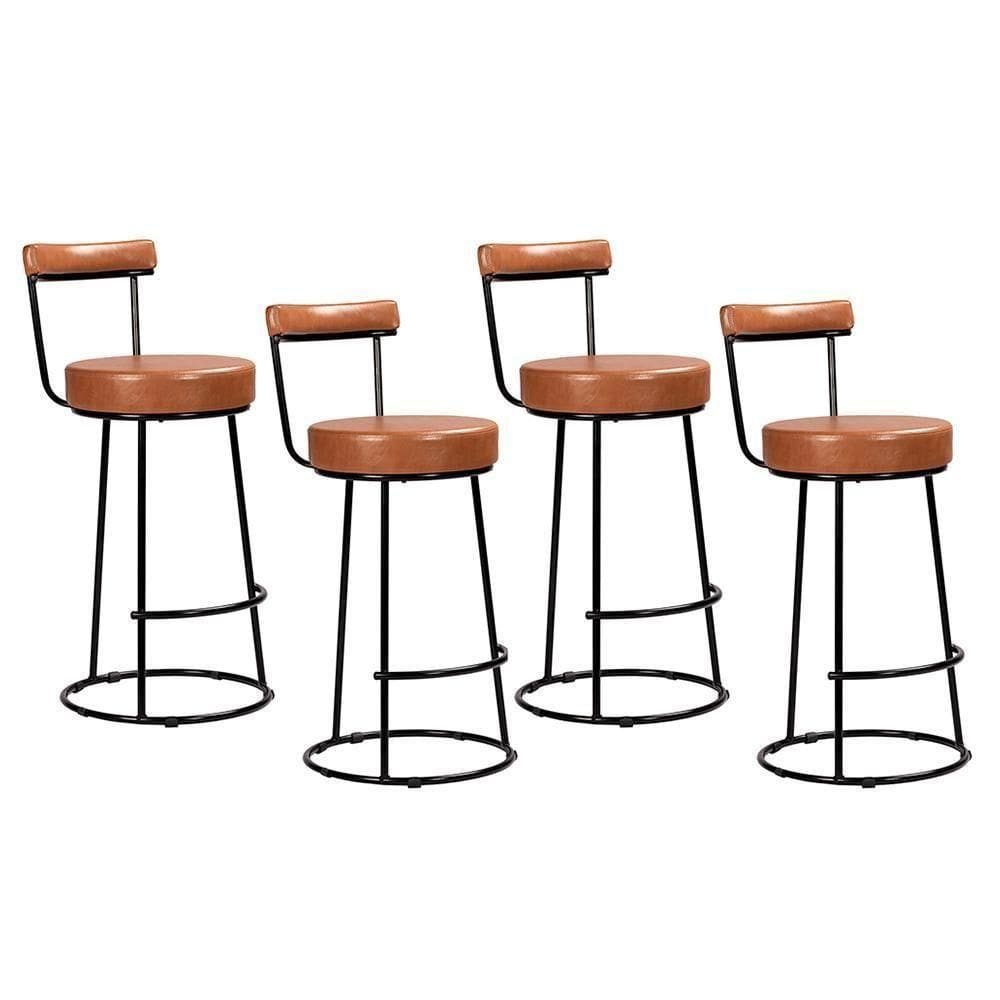 Kit 4 Banquetas Miami 96cm Couríssimo Amarula - Salaone Amarula