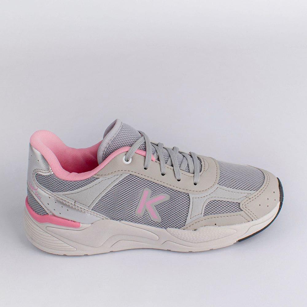 TENIS K360 RETRO CINZA/ROSA Kidy