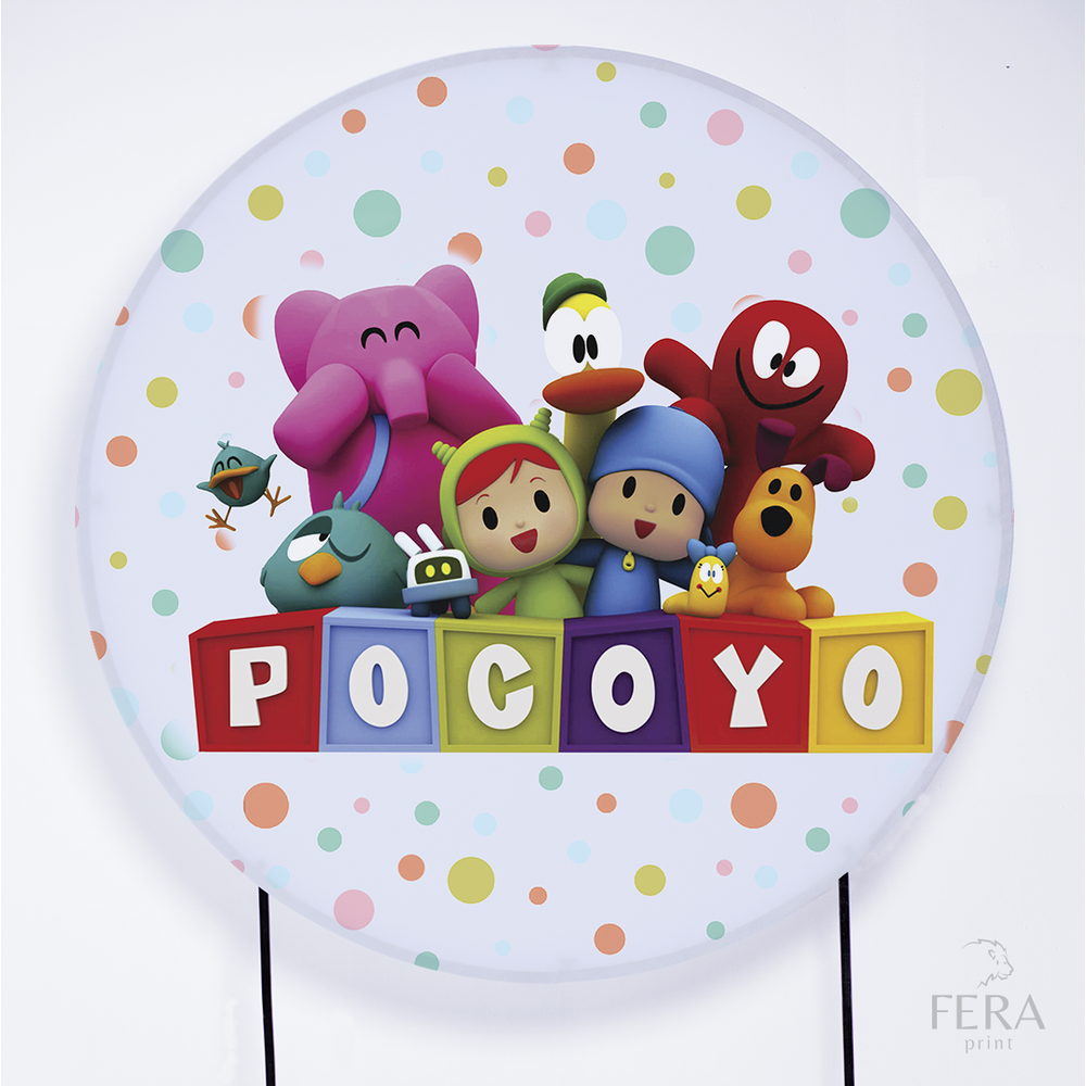 Painel Decorativo para Festa 1,80x1,80 metros Vesti Fácil com Elástico Pocoyo - Fera Print