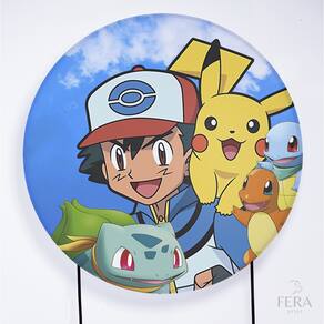 Painel Decorativo para Festa 1,80x1,80 metros Vesti Fácil com Elástico Pokemon - Fera Print
