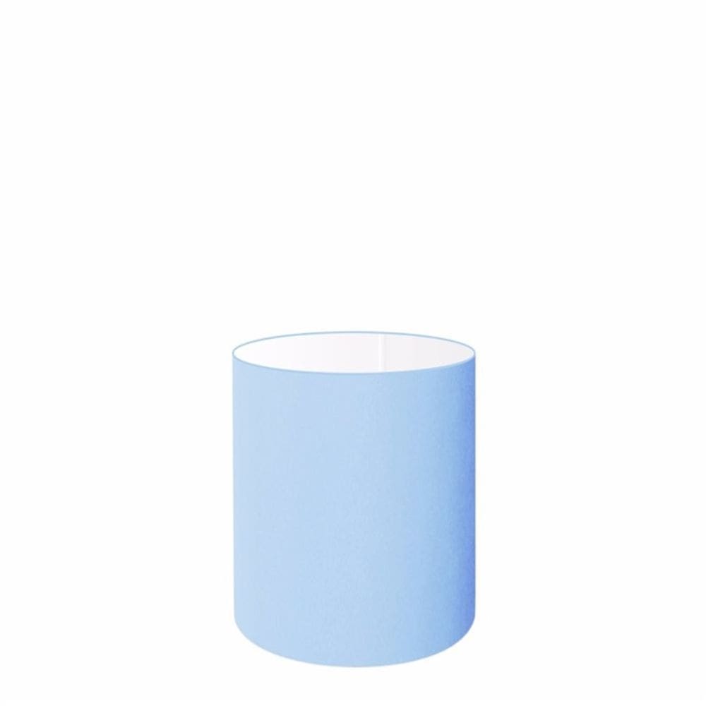 Cúpula em Tecido Cilindrica Abajur Luminária Cp-2009 13x15cm Azul Bebê